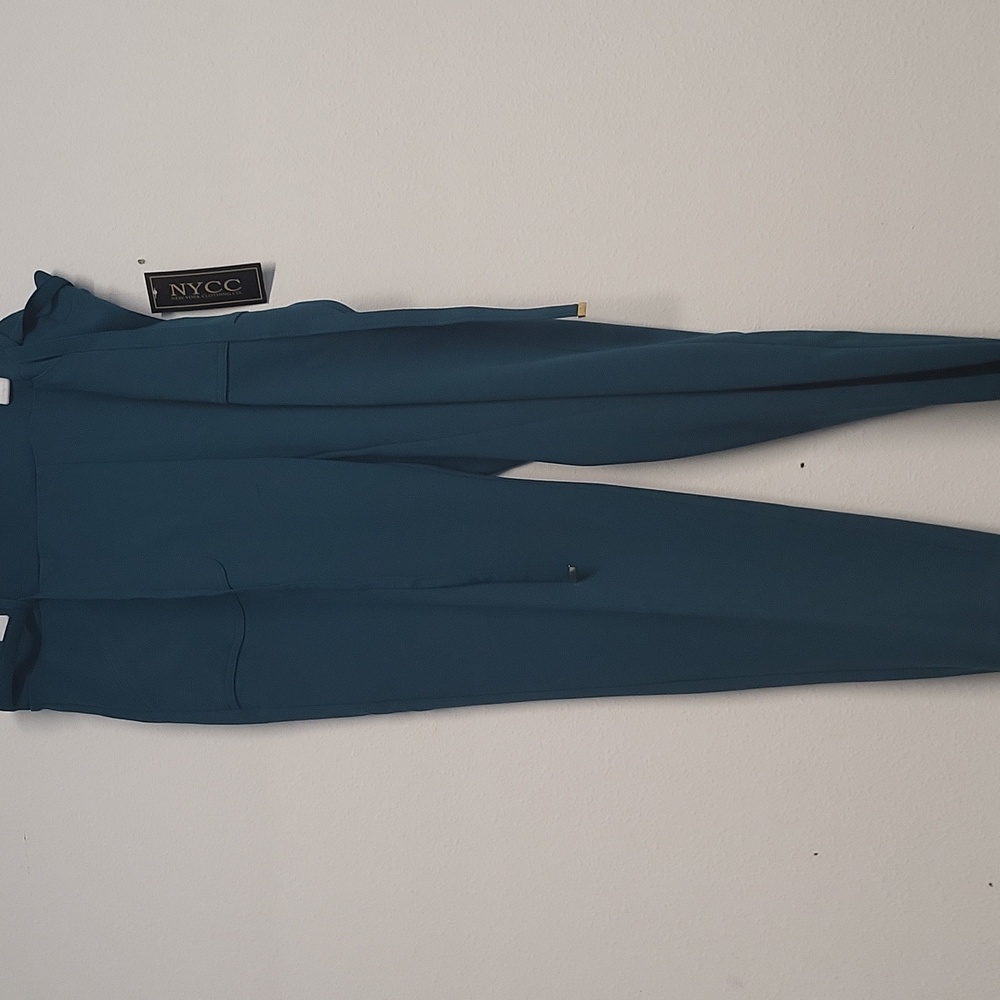 NYCC pants turquoise solid color